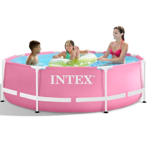 Intex Metal Frame piscine 244 x 76 cm - rose
