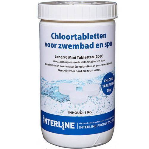 Comprimés de chlore interligne - Long90 20gramme / 1kg
