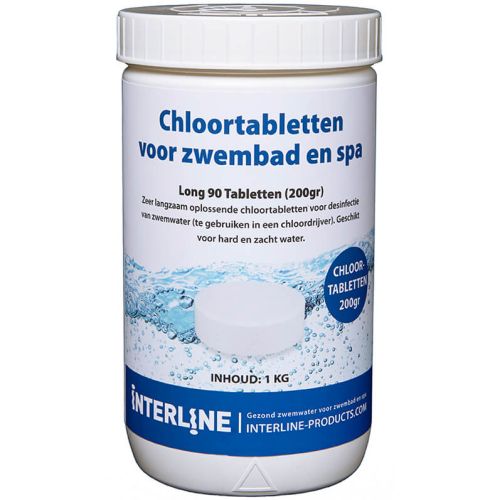 Comprimés de chlore interligne - Long90 200gram/1kg