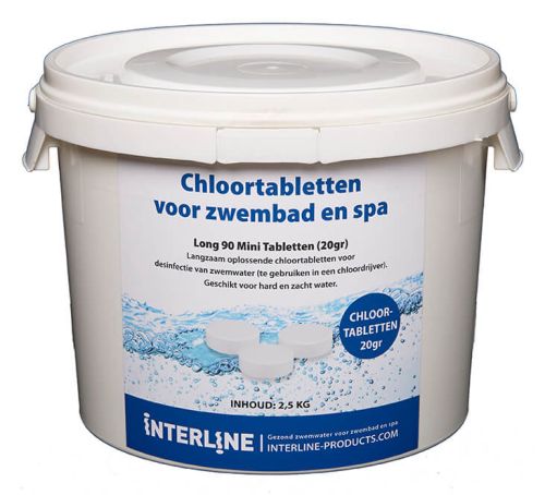 Comprimés de chlore interligne - Long90 20gram/2,5kg