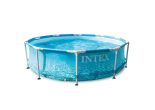 Intex piscine ronde 305 x 76 | Beachside Metal Frame avec pompe de filtration