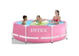 Intex Metal Frame piscine 244 x 76 cm - rose