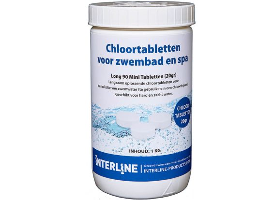 Tablettes de chlore pour piscine | Long90 20grammes/1kg