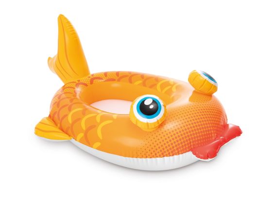 Bateau de piscine Intex orange-poisson