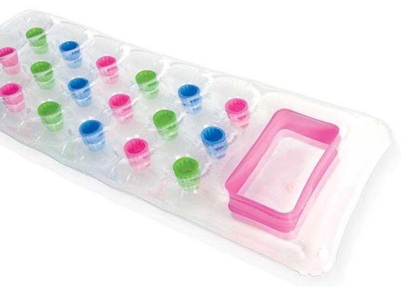 Matelas de plage transparent Rose