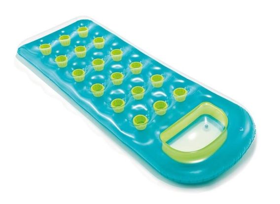 Matelas d'air coloré avec fenêtre - bleu