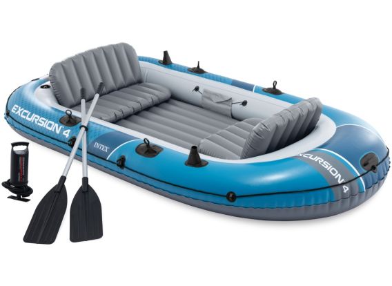 Bateau pneumatique Intex Excursion 4 | 4 personnes | Extra large