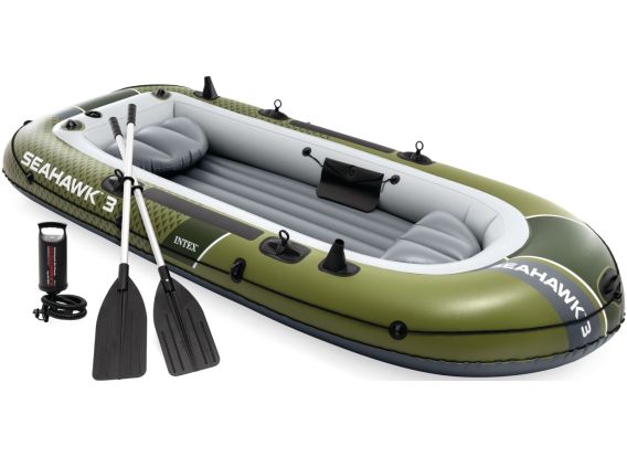 Kit Intex Seahawk 3 | Bateau gonflable pour trois personnes avec pagaies et pompe