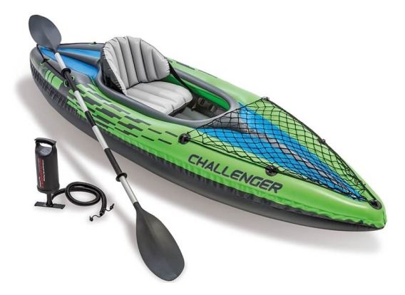 Intex Challenger K1 kayak gonflable | kayak 1 personne | pagaie et pompe incluses