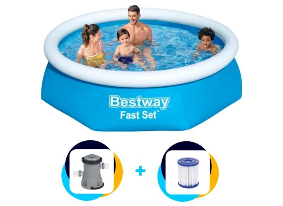 Bestway piscine 305 x 76 cm Fast Set | Avec pompe de filtration