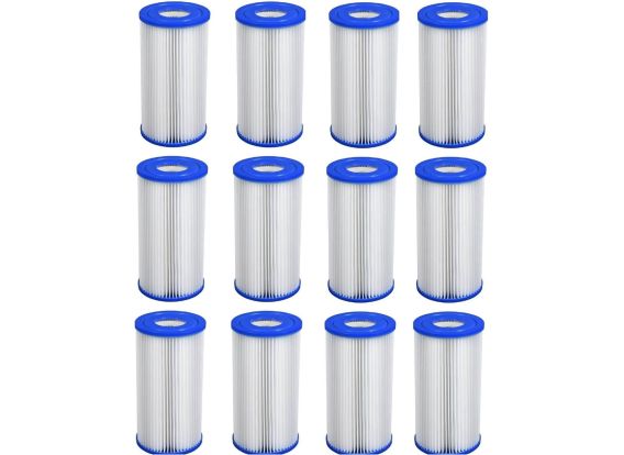Cartouche filtrante A - lot de 12 pièces | Pour les pompes à filtre Intex et Bestway