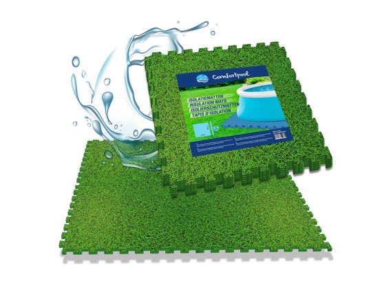 Zwembad vloertegels - 10 stuks | Gras-print| Isolatie en bescherming | Zwembad ondervloer