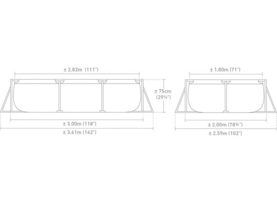 Piscine Intex 300 x 200 x 75 | Piscine à cadre rectangulaire
