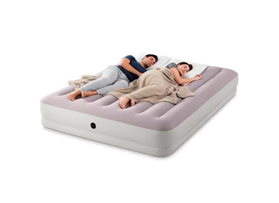 Intex Prestige Mid-Rise - Lit à air pour 2 personnes avec pompe USB