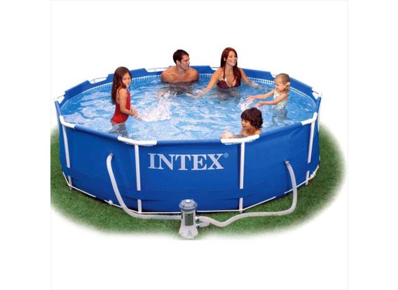 Piscine ronde Intex 305 x 76 | Cadre métallique avec pompe à filtre
