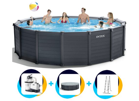 Piscine Intex Graphite Panneau 478 x 124 cm | Rond