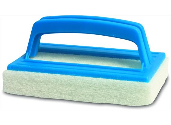 Tampon à récurer pour piscine avec poignée