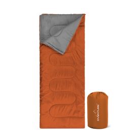 Sac de couchage Oventure SleepPlus - orange | Sac de couchage 3 saisons | Confortable jusqu'à 8 °C | Pour le camping, l'hébergement et les festivals