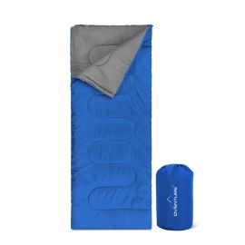Sac de couchage Oventure SleepPlus - bleu | Sac de couchage 3 saisons | Confortable jusqu'à 8 °C | Pour le camping, l'hébergement et les festivals