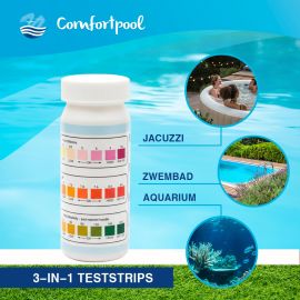 Bandelettes d'analyse 3 en 1 Comfortpool pour piscine ou spa 