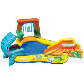 Centre de jeux Intex piscine Dinosaur | Avec toboggan gonflable