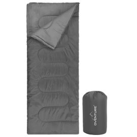 Sac de couchage Oventure SleepPlus - gris | Sac de couchage 3 saisons | Confortable jusqu'à 8 °C | Pour le camping, l'hébergement et les festivals
