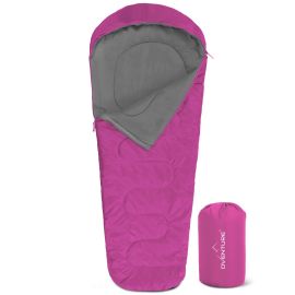 Sac de couchage momie Oventure SleepPlus - rose | Confort jusqu'à 6 °C | Léger et compact | Pour le camping et la randonnée