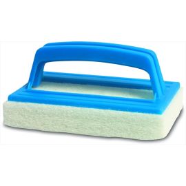 Tampon à récurer pour piscine avec poignée