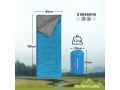 Sac de couchage Oventure SleepPlus - turquoise | Sac de couchage 3 saisons | Confortable jusqu'à 8 °C | Pour le camping, l'hébergement et les festivals