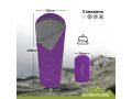 Sac de couchage momie Oventure SleepPlus - violet | Confort jusqu'à 6 °C | Léger et compact | Pour le camping et la randonnée
