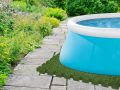 Dalles de sol pour piscine - 80 pièces | Impression d'herbe| Isolation et protection