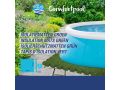 Dalles de sol pour piscine - 45 pièces | Impression d'herbe| Isolation et protection | Sous-couche pour piscine