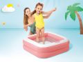 Piscine gonflable carrée rose