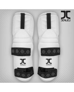 Protège-bras et coudières Taekwondo JC | WT | blanc (Taille : XS)