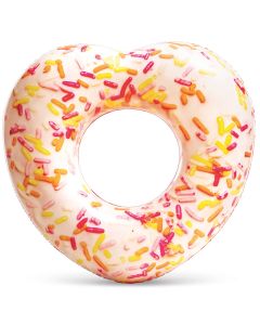 Coeur gonflable avec garniture de donut en forme de sprinkles