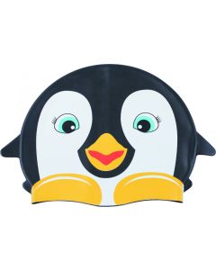 Chapeau de bain en silicone Megaform Pingouin - Noir