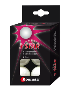 Balles de tennis de table Sponeta 3 étoiles